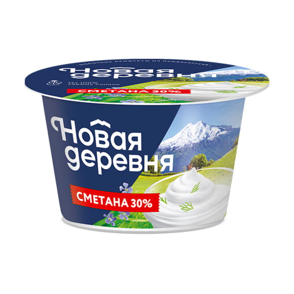 Сметана 30% Новая Деревня 200 г БЗМЖ Santreyd 20861 - Вид №1