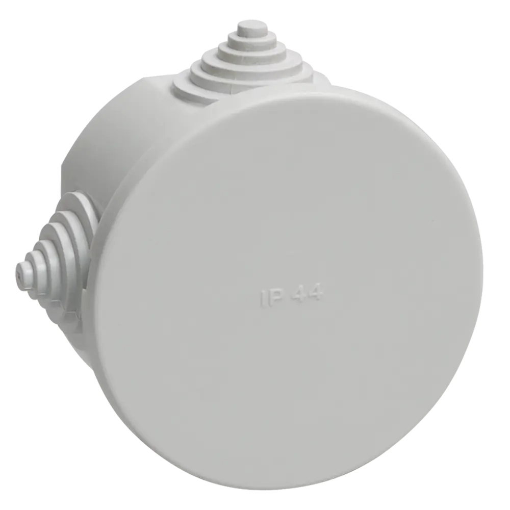 Распределительная коробка открытая IEK D75x40 мм 2 ввода IP44 цвет серый STLM-2025514