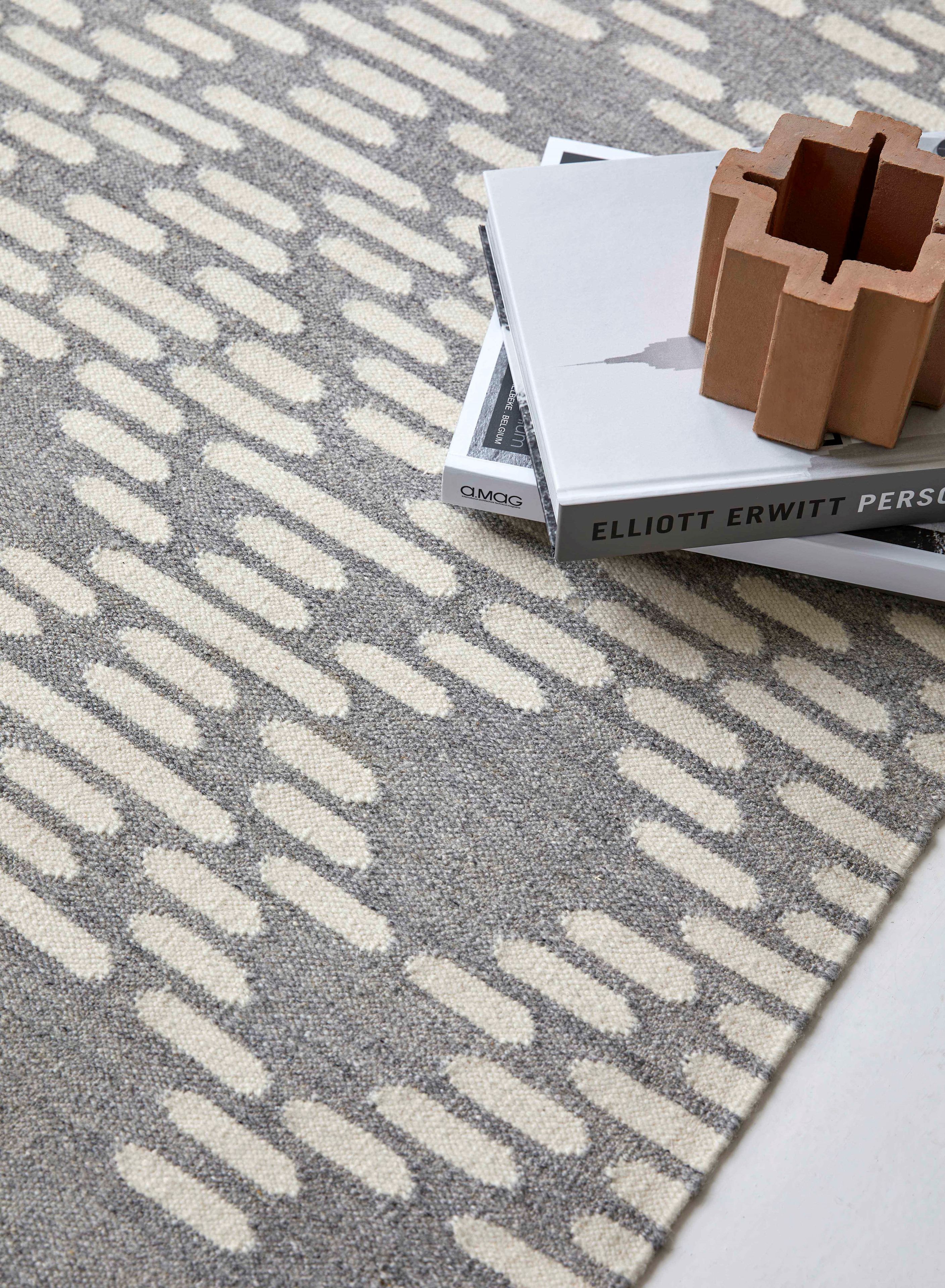 Прямоугольный ковер ручной работы из шерсти с геометрическим рисунком GAN ARCH-00078979 - Вид №2