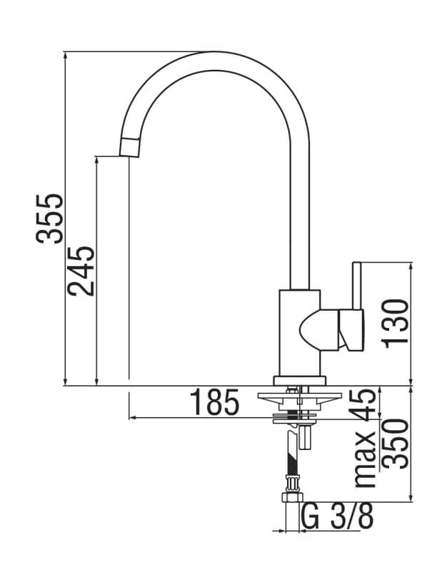 Смеситель для кухни с поворотным изливом Nobili Live ARCH-00095197 - Вид №2