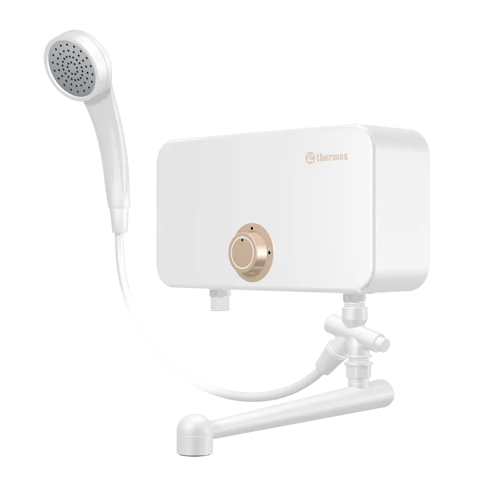 Проточный водонагреватель электрический Thermex Oscar 3500 3.5 кВт белый с душевой лейкой STLM-2065893