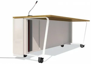 José Martínez Medina Складной деревянный стол для переговоров на колесиках