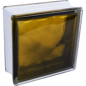 Стеклоблок Богема Волна цвет ярко-бронзовый