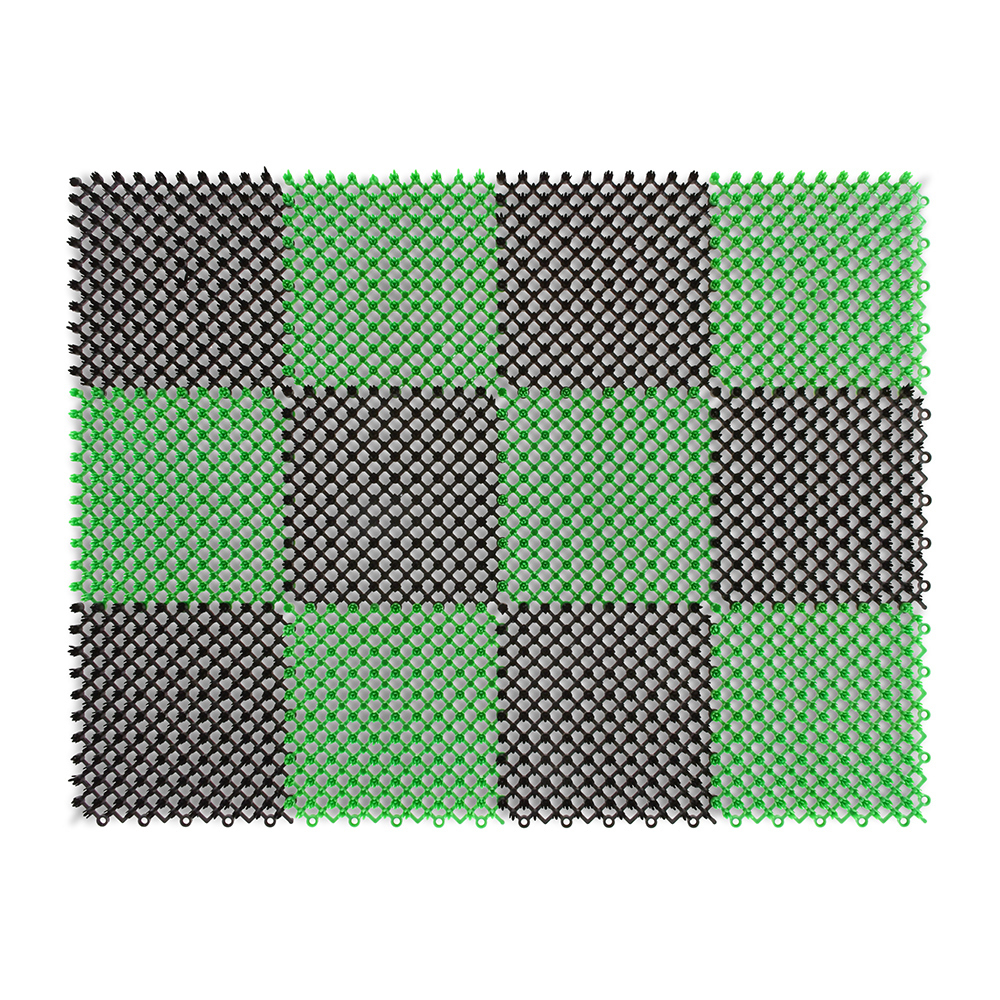 87899383 Коврик декоративный полиэтилен Травка 42x56 см цвет черно-зеленый STLM-0076092 VORTEX