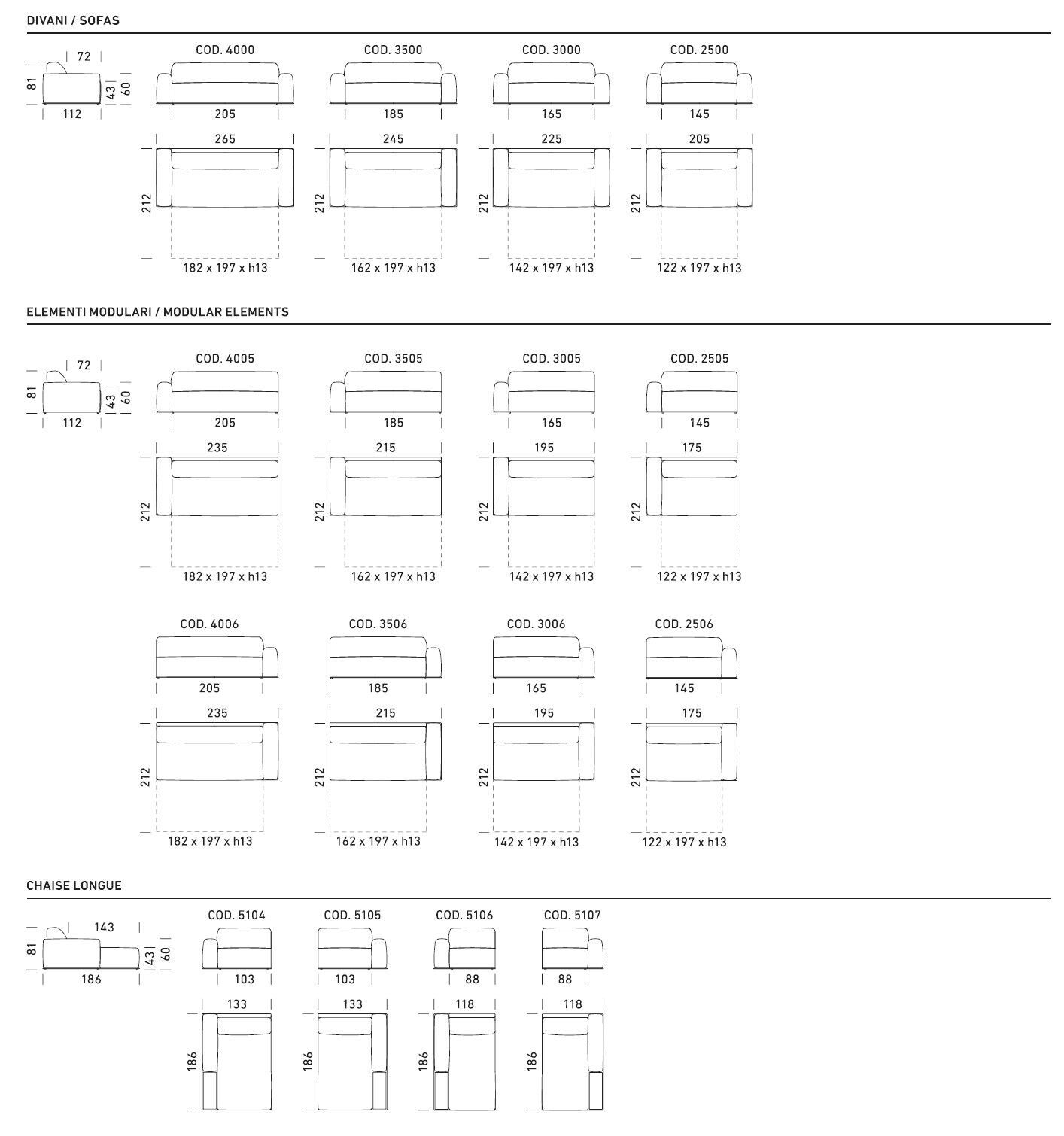 Двуспальный диван-кровать из ткани с полуостровом Dienne Salotti Views ARCH-00126780 - Вид №6