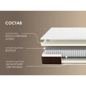 Матрас Димакс Мега Базис плюс 120x200x21 см независимый пружинный блок, односпальный