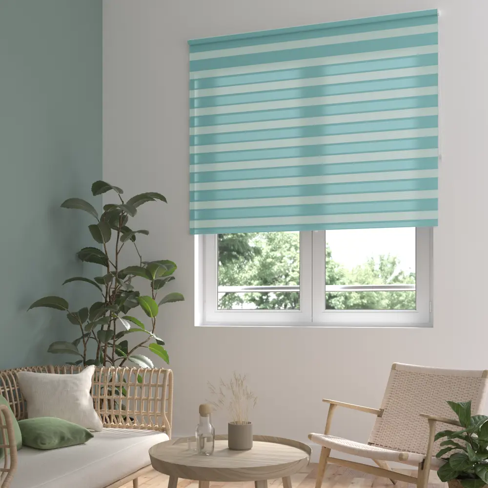 Штора рулонная день-ночь Inspire Peter 140x175 см бирюза Aqua 3 STLM-2203087 - Вид №8