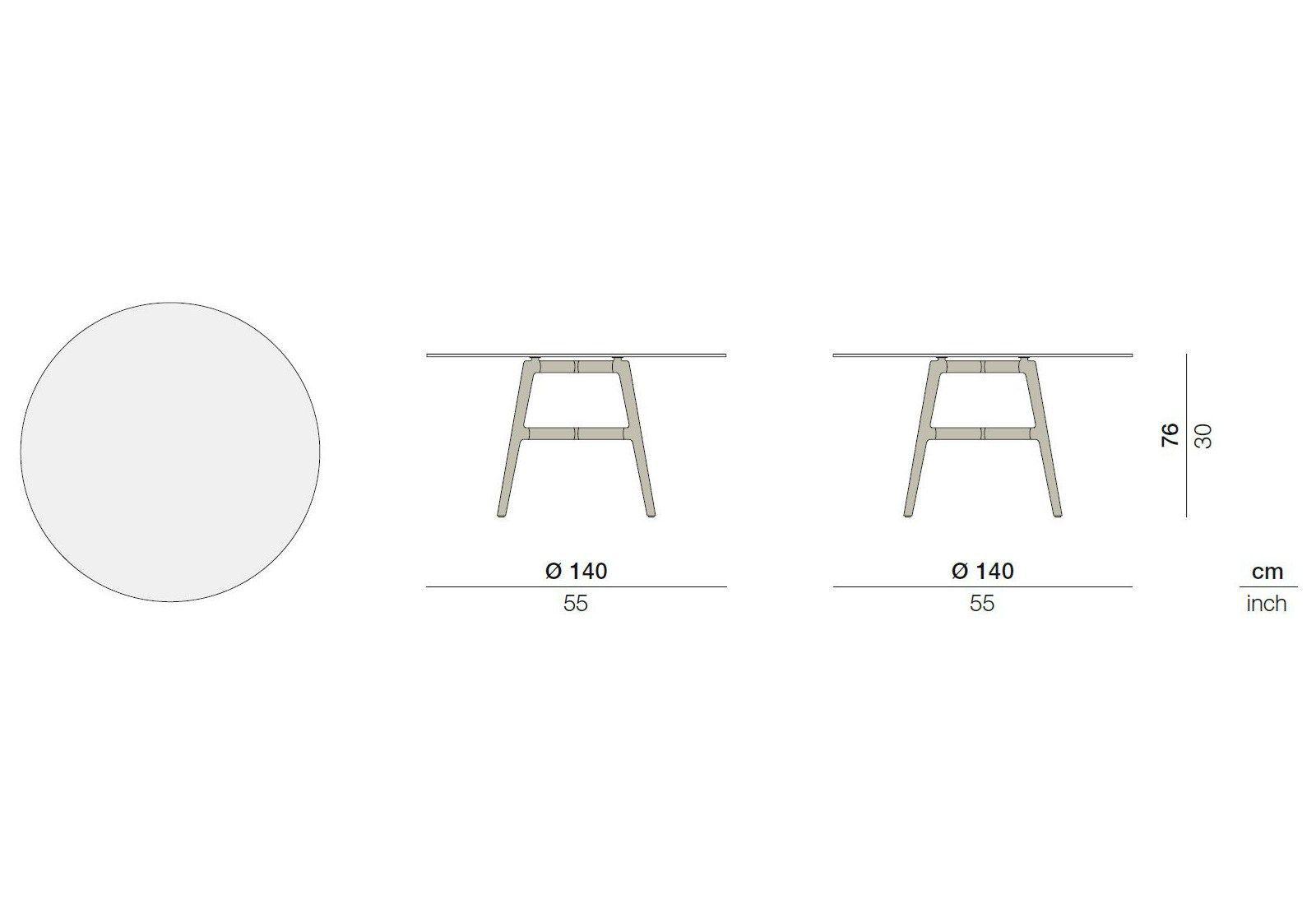 Круглый садовый стол с керамической столешницей DEDON SEAX ARCH-00127723 - Вид №4