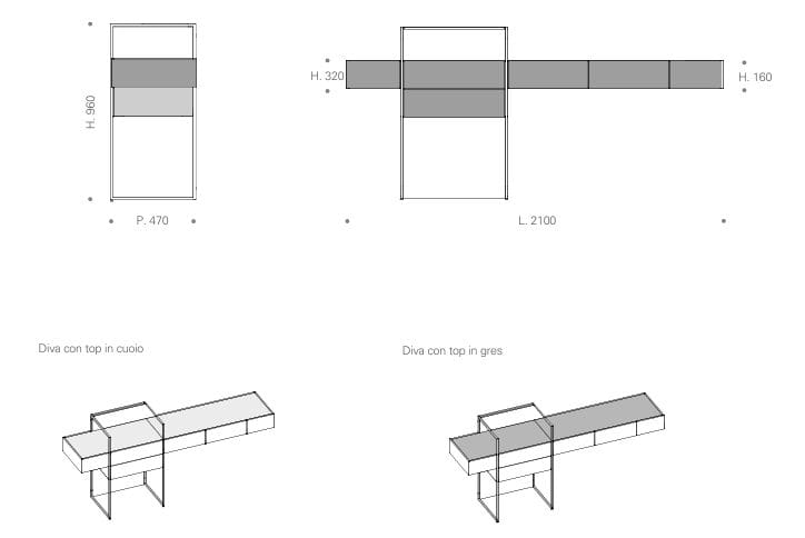 Письменный стол из керамогранита с ящиками Kico Living Complements ARCH-00147001 - Вид №3