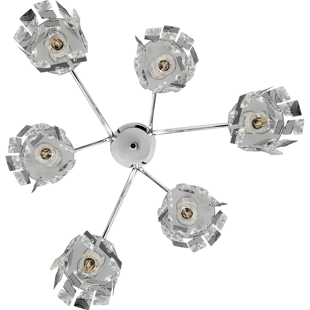 Люстра потолочная Wink Эстер NX2255/6, 6 ламп, 18 м², цвет хром STLM-2039808 - Вид №4