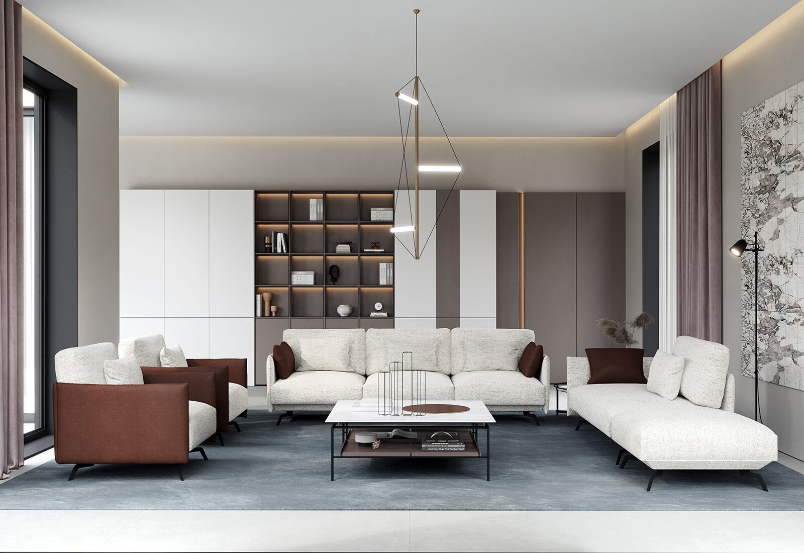 Тканевый диван с полуостровом DRESSY Balma ARCH-00134858 - Вид №6