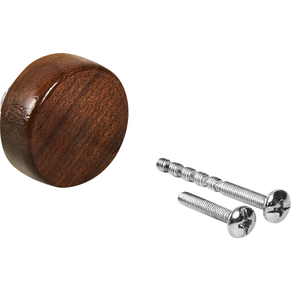 Мебельная ручка-кнопка Rein Wood коричневый PALLADIUM STLM-2014292 - Вид №2