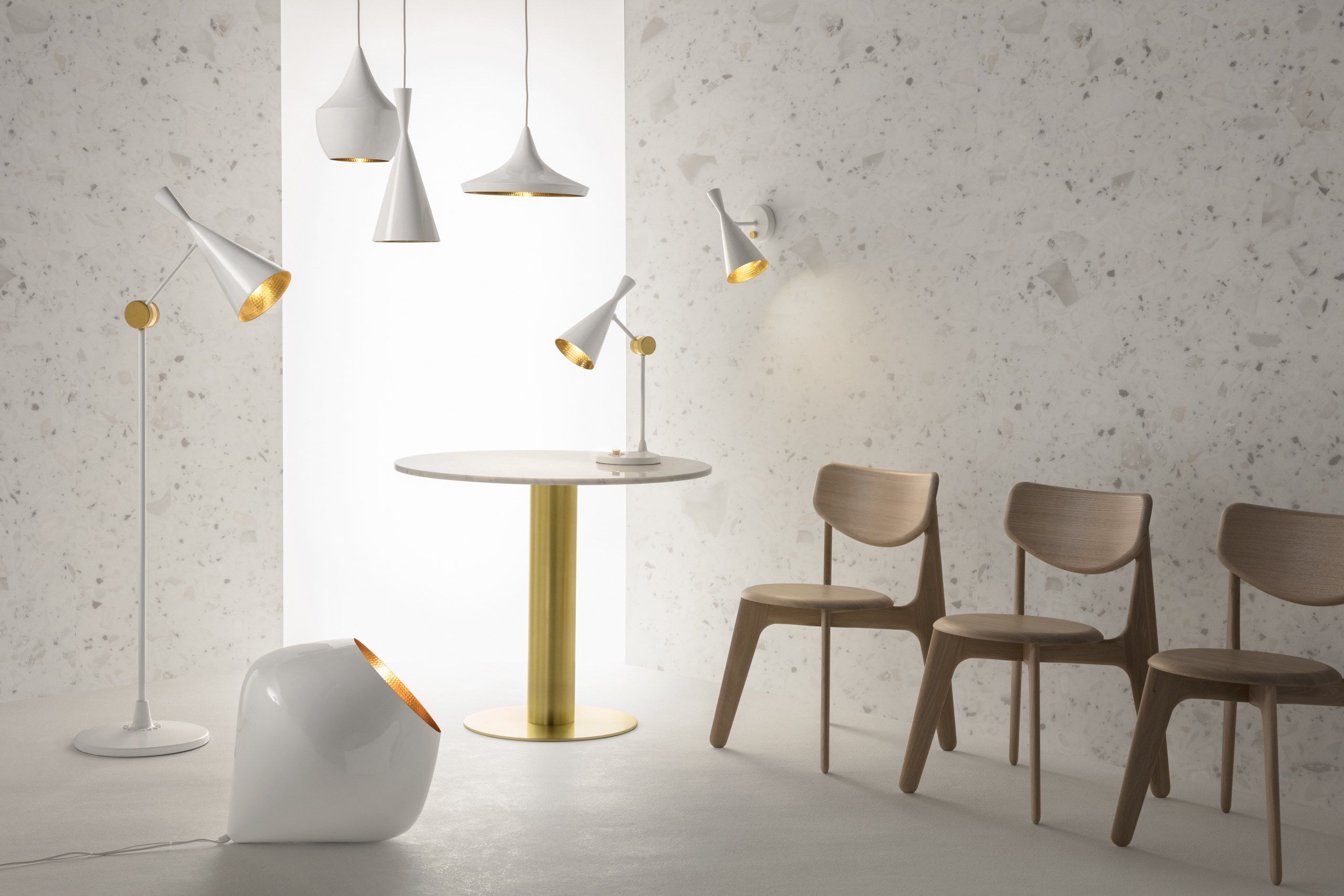 Регулируемая латунная светодиодная настольная лампа Tom Dixon Beat ARCH-00051801 - Вид №6