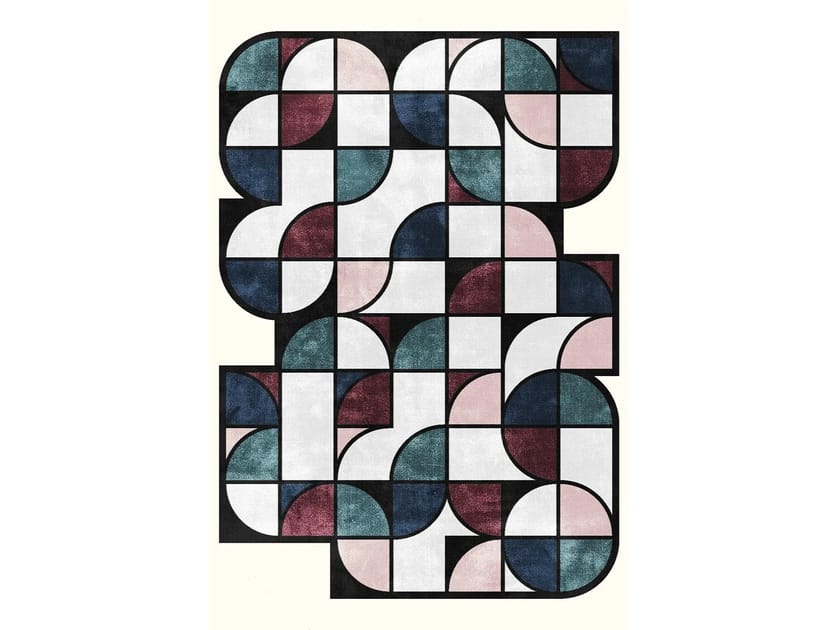 Ковер ручной работы из бамбукового волокна Sirecom Tappeti Моноскоп ARCH-00145715