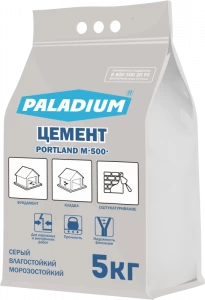 PL-PC/5 Цемент М-500 Серый, 5 кг Paladium