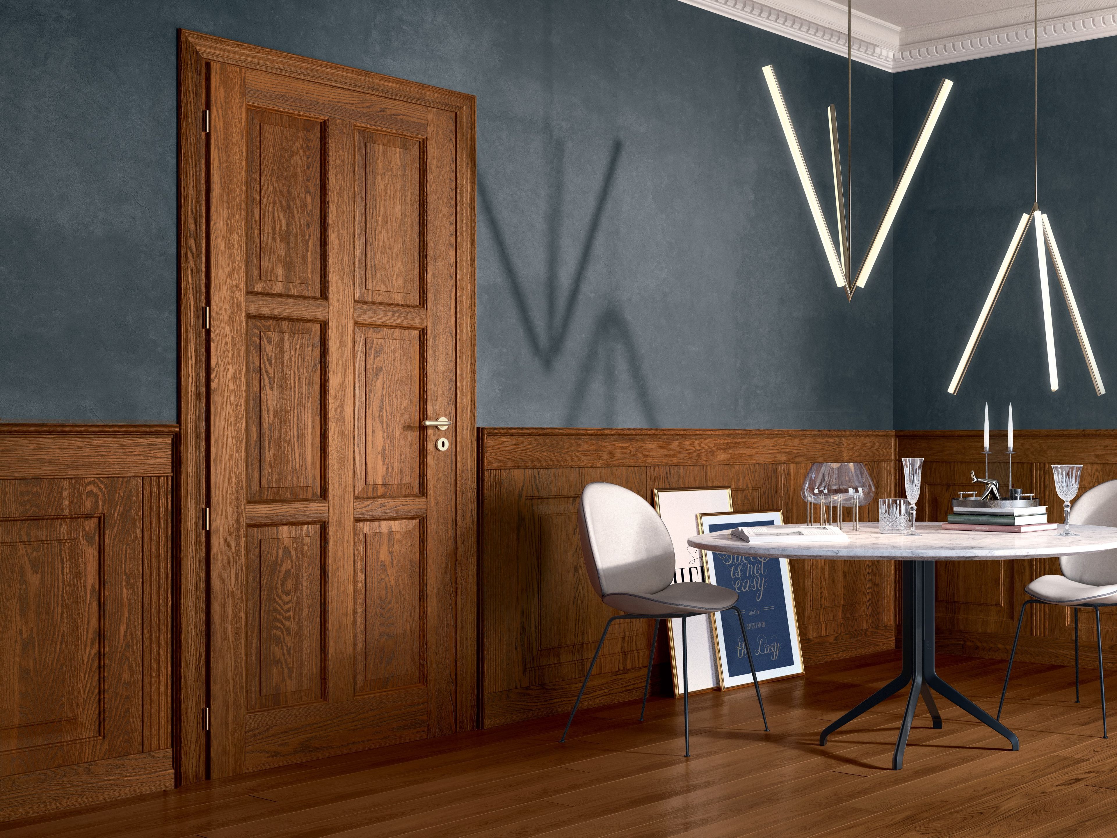 Классический стиль твердой древесины двери GAROFOLI классическая ARCH-00001349 - Вид №1