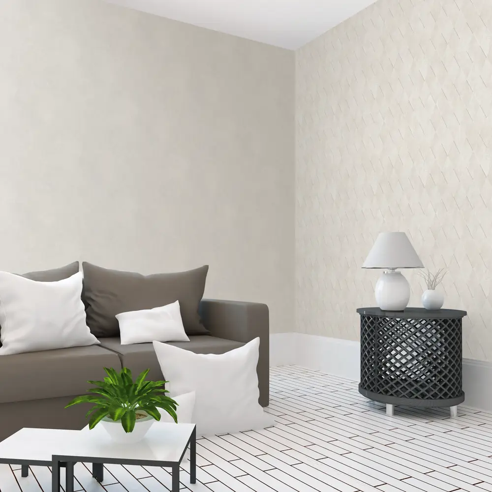 Обои флизелиновые Inspire Rhombus бежевые 1.06 м 98542 STLM-2104657 - Вид №2