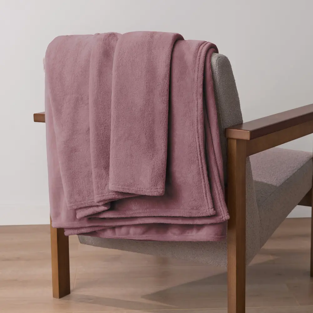 Плед KREAFORTA Flandria 200x220 см фланель цвет лаванда STLM-2126053