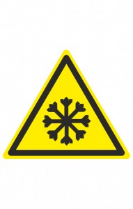68435 Знак "Осторожно. Холод"  Предупреждающие знаки размер 100 х 100 мм