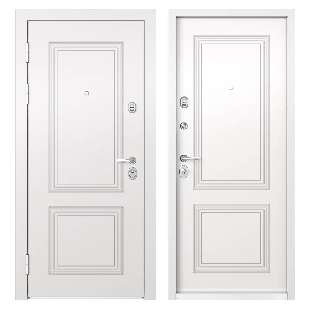 Дверь входная металлическая Фолд грет 880 мм левая цвет белый TOREX STLM-2129406