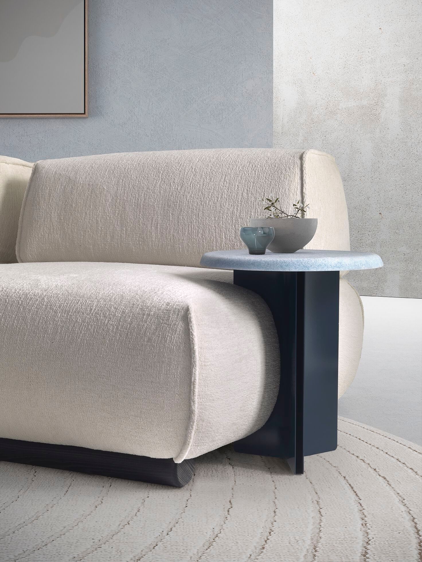 Круглый журнальный столик из натурального камня Marac Owen ARCH-00002445 - Вид №4