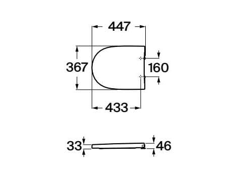 Мягкое пластиковое сиденье для унитаза Roca MERIDIAN 8012A2..B / 8012AC..B ARCH-00005489 - Вид №2