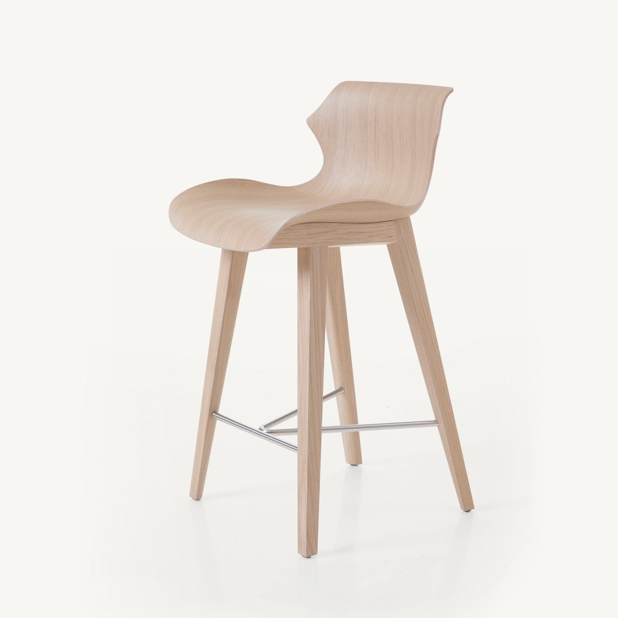 Деревянный табурет со спинкой BassamFellows Лепесток ARCH-00099946 - Вид №6