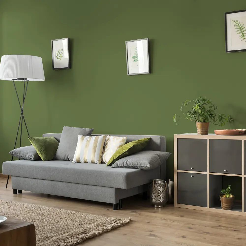 Обои на флизелиновой основе Inspire Silk, 1.06х10 м, эффект окрашенных стен, цвет зелёный STLM-2083358 - Вид №3