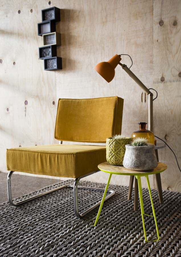 Кресло Lounge Ridge Rib с подлокотниками, серое Zuiver 3100015 - Вид №6