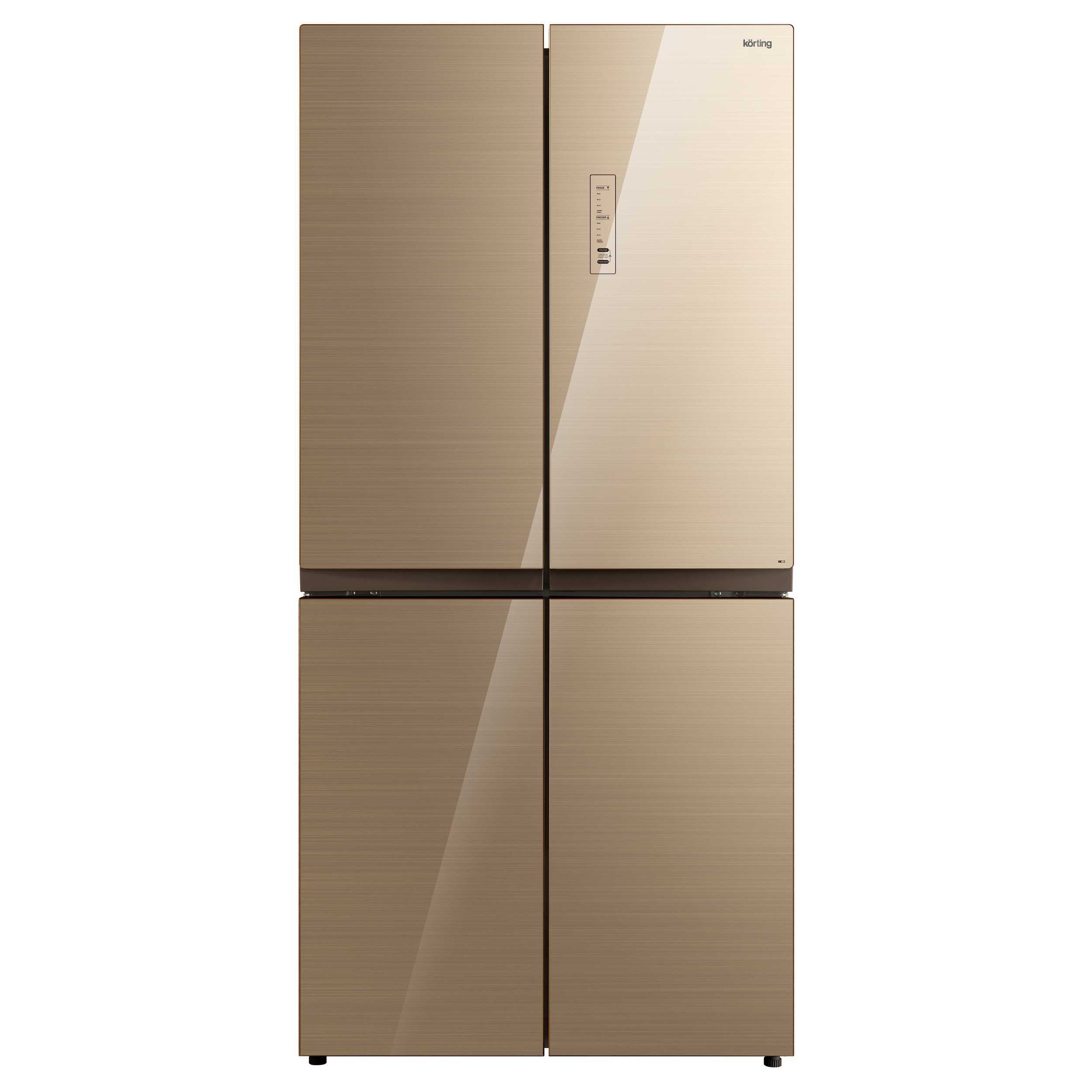 91075748 Отдельностоящий холодильник KNFM 81787 GB 83.3x177.5 см цвет золотисто-бежевый STLM-0471069 KORTING