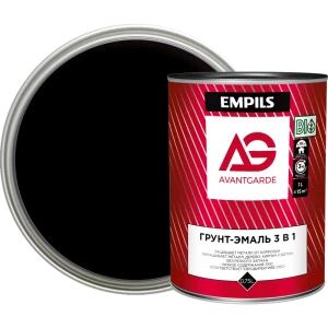 Грунт-эмаль Avantgarde глянцевый цвет черный 0.9 кг