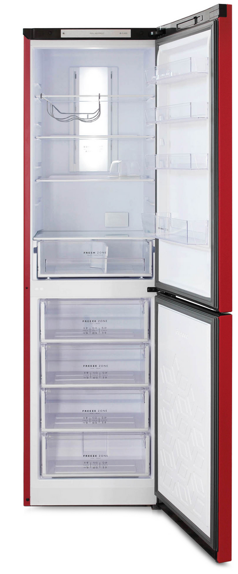 9185846 Холодильник с морозильником   Бирюса H980NF красный STDN-0075463 - Вид №1