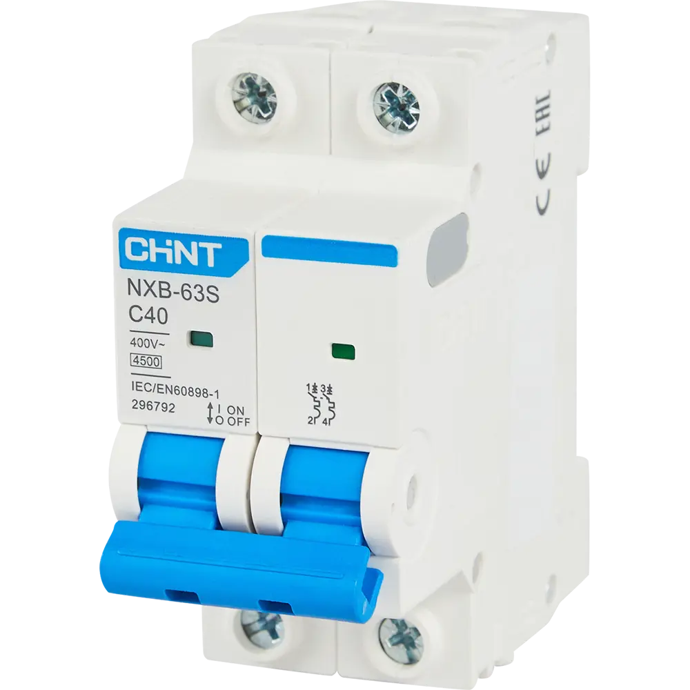 Автоматический выключатель CHINT NXB-63S 2P C40 А 4.5 кА STLM-2165653 - Вид №1