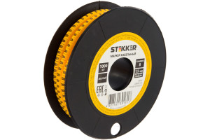 16240197 Кабель-маркер 8 для провода сеч.1,5мм, желтый, CBMR15-8 39092 STEKKER