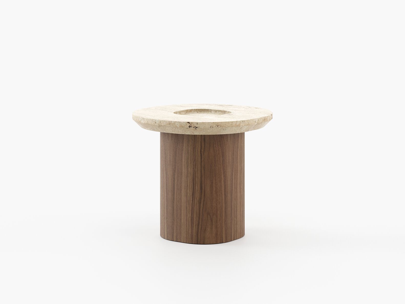 Квадратный журнальный столик из травертина Laskasas Essence ARCH-00100236