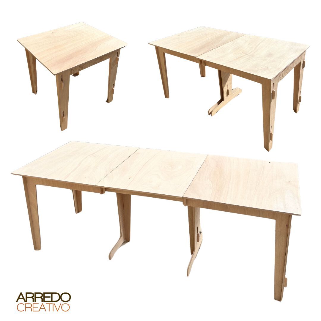 3in1 блокирующий раздвижной стол в многослойном Arredo Creativo KOMPOSITO ARCH-00015811