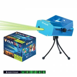 Детский светильник-проектор лазерный синий VOLPE  326265 Голубой