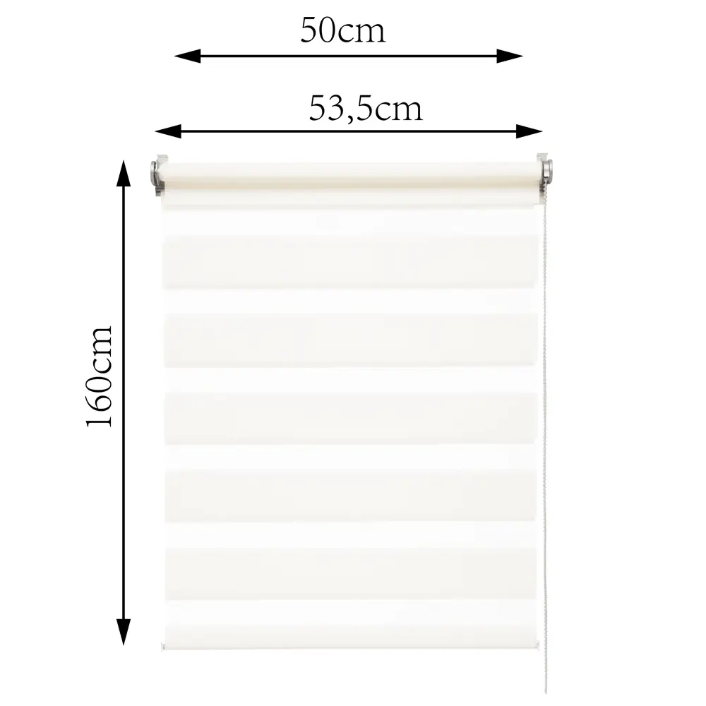 Штора рулонная день-ночь Inspire Moscou 50x160 см белая White 0 STLM-2082107 - Вид №3