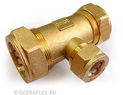 Тройник труба-труба-труба 25*25*15мм Flexible hose Россия