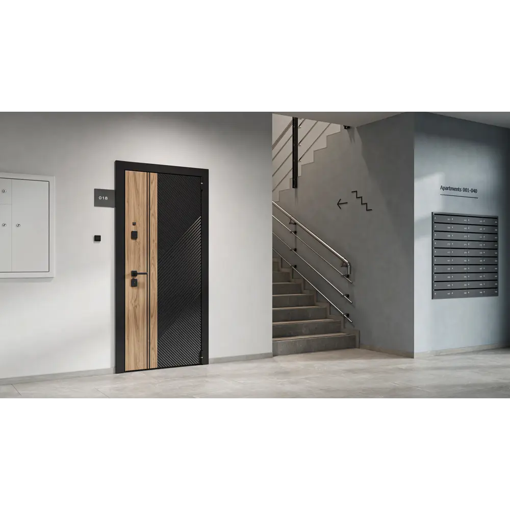 Дверь входная металлическая Браун Скай 95x205 см правая шелк белый с зеркалом TOREX STLM-2129822 - Вид №16