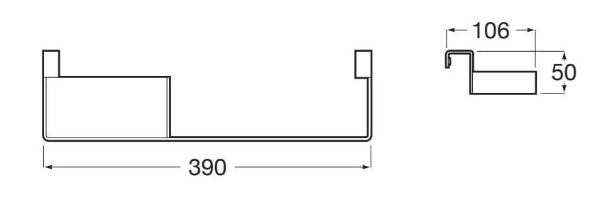 Металлический держатель для полотенец с полкой Roca Экстра ARCH-00103294 - Вид №2