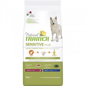 ПР0050034 Корм для собак TRAINER Nat.Sensitive Plus для средних и крупных пород кролик сух. 12кг NATURAL TRAINER
