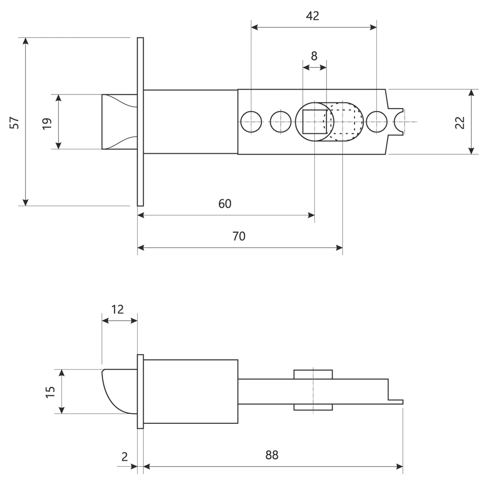 Ручка-защёлка AVERS с замком и фиксатором для межкомнатных дверей 82001729 STLM-0016921 - Вид №5