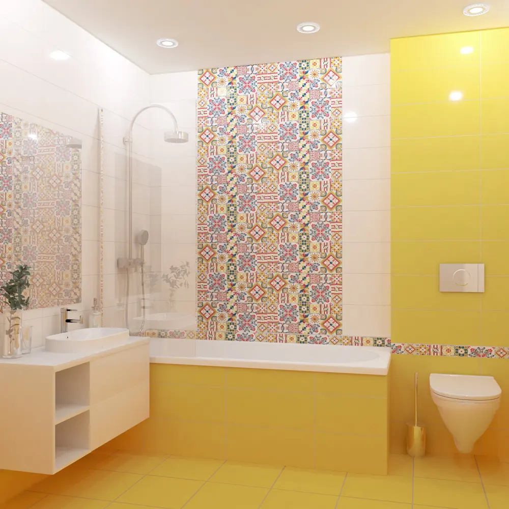 Плитка напольная Azori Festa Ochra 33.3x33.3 см 1.33 м² цвет желтый STLM-2081443 - Вид №4