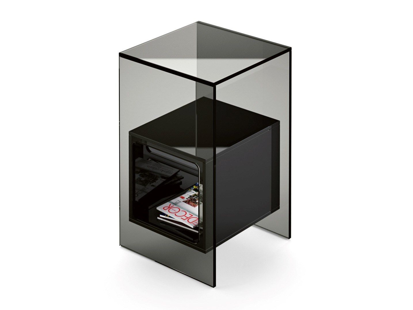 Стеклянный журнальный столик с отсеком для хранения FIAM ITALIA Magique ARCH-00036982 - Вид №5