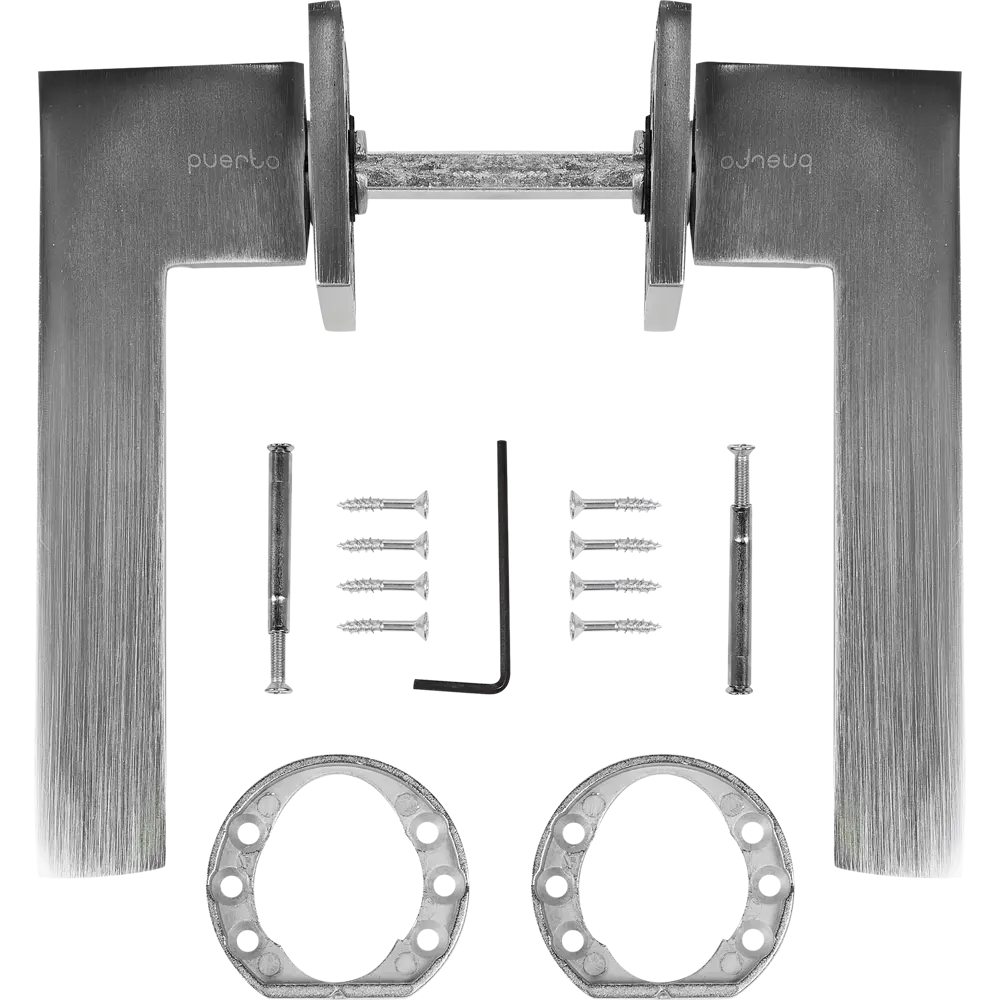 Дверные ручки PUERTO Slim Латте в матовом хроме для межкомнатных дверей 86523088 STLM-0069612 - Вид №1