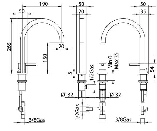 7507200001LW Смеситель Bandini Ice Cube Santreyd - Вид №1