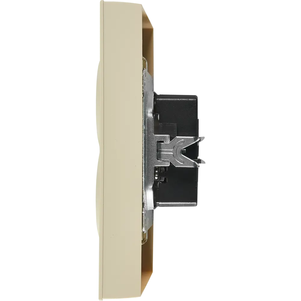 IEK Brite: Двойная розетка с заземлением в бежевом исполнении 87761502 STLM-1103832 - Вид №2