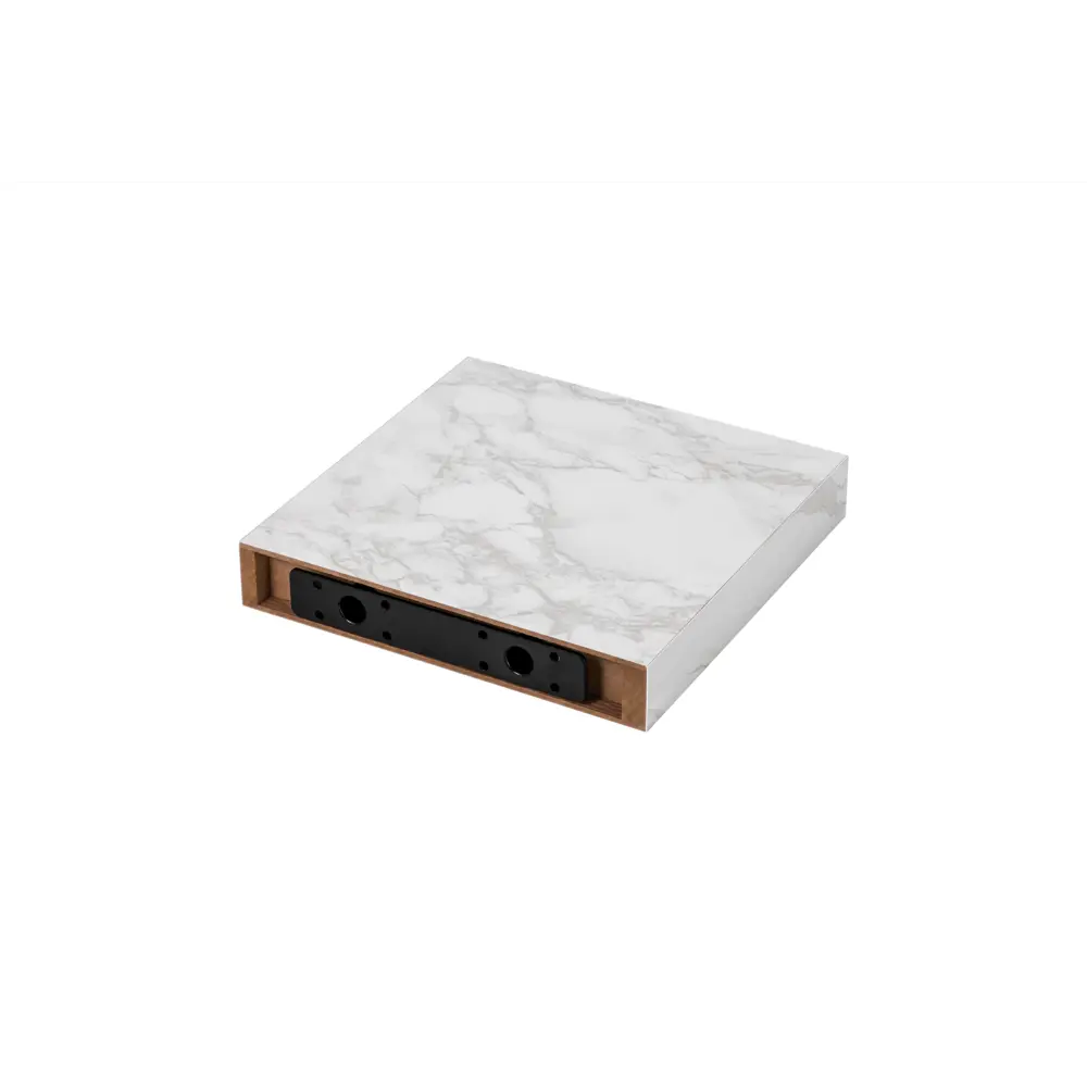 Настенная полка KONSENSA 23x23.5 см со скрытым креплением МДФ цвет светлый мрамор STLM-2119763 - Вид №5