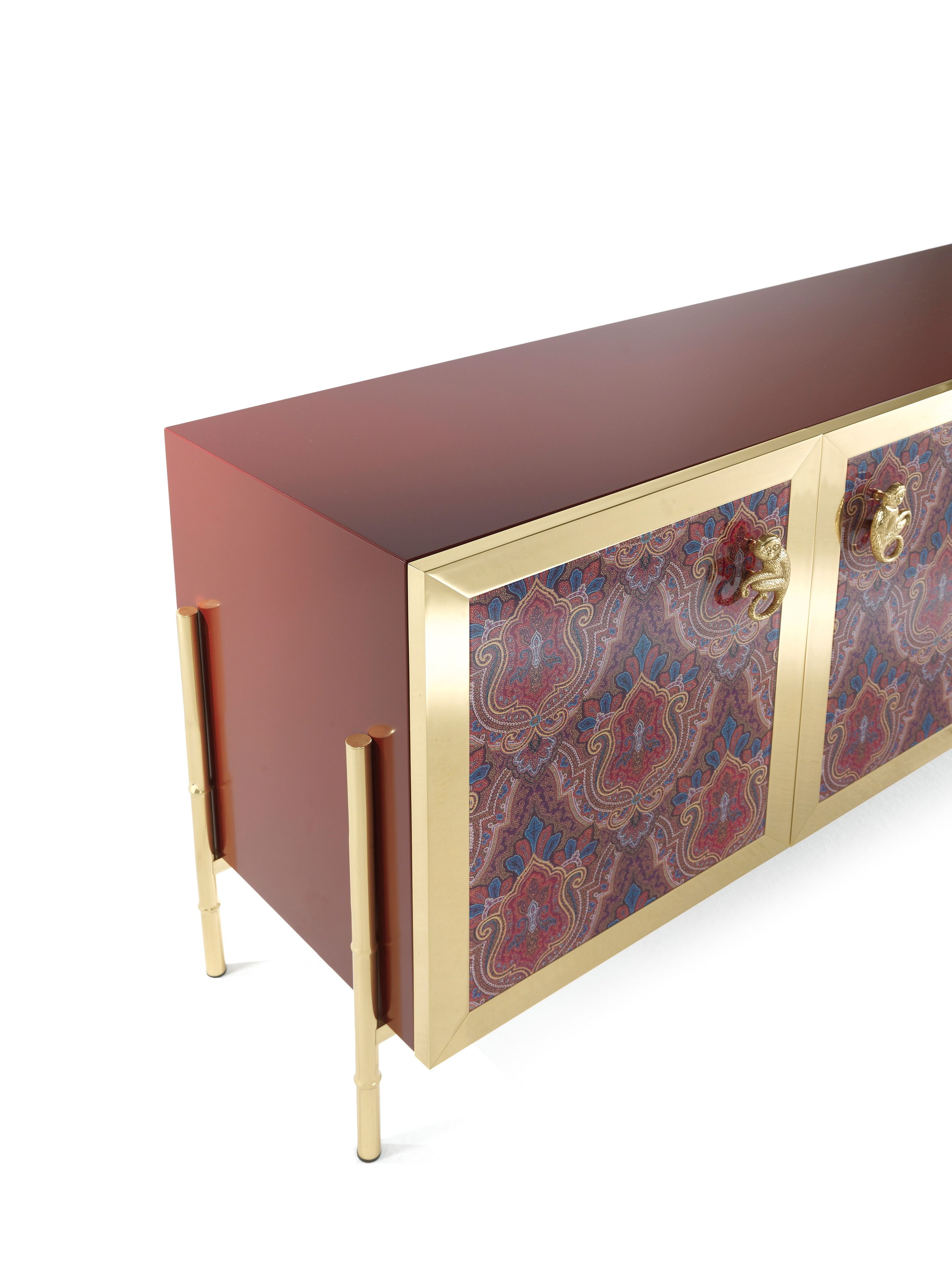 Шкаф из латуни и стекла с распашными дверями ETRO Home Interiors Janis ARCH-00056239 - Вид №2